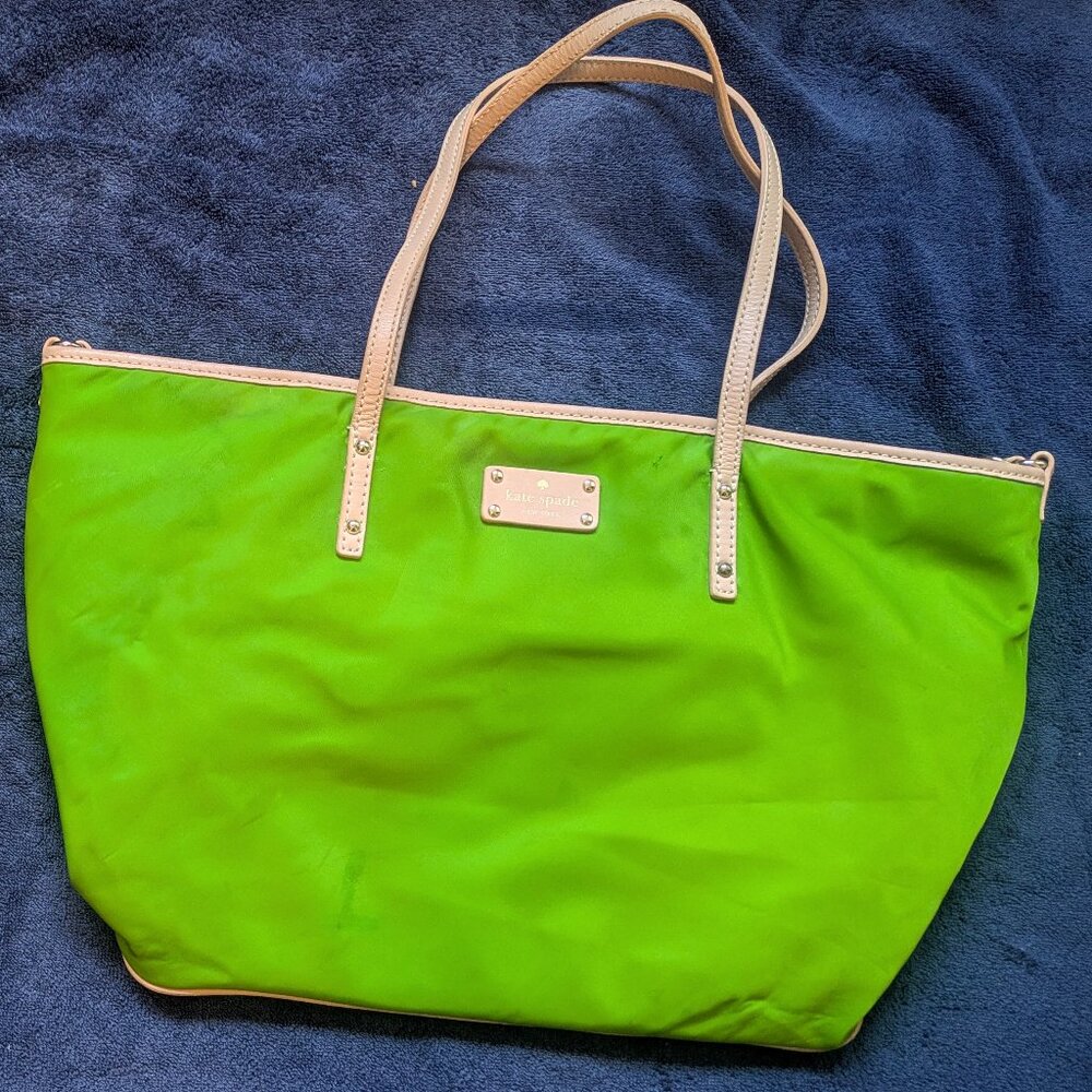 Kate Spade Lime Green Diaper Bag with Changing Pad!